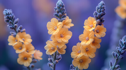 This image shows a yellow medicinal verbascum flower without blurs,and a clean studio shot of the flower