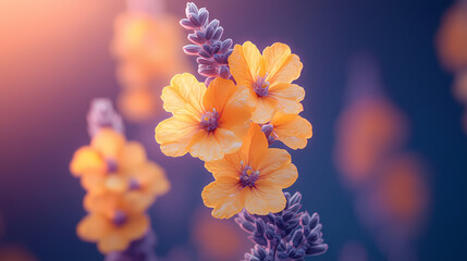 This image shows a yellow medicinal verbascum flower without blurs,and a clean studio shot of the flower