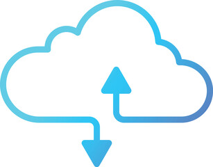 Wall Mural - cloud computing icon