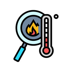 safe cooking temperatures color icon vector. safe cooking temperatures sign. isolated symbol illustration