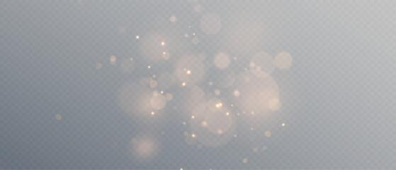 vector gold sparkle, dust, bokeh, glitter particles background effect. glowing light effect with gli