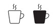 © Auto - Coffee mug icon. thin stroke and solid.