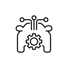 Automation car outline icons, minimalist vector illustration ,simple transparent graphic element .Isolated on white background