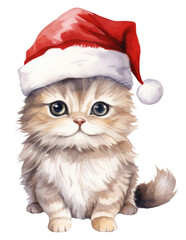 Wall Mural - PNG Cute cat wearing christmas dress mammal animal kitten.