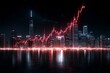 © Odin AI - A dramatic cityscape at night with a red line graph overlaying, illustrating fluctuating financial markets against a backdrop of a modern skyline, creating visual intensity.