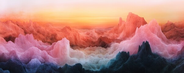 Wall Mural - Enchanted Valley with Vibrant Alien Flora