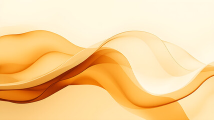 Wall Mural - soft, organic waves in warm earth tones like amber, sage, and cream, creating a natural and sophisti