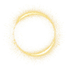 Wall Mural - PNG Golden circular glitter burst illustration