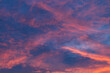 © Tetra Images - Blue and pink clouds on sky at sunset
