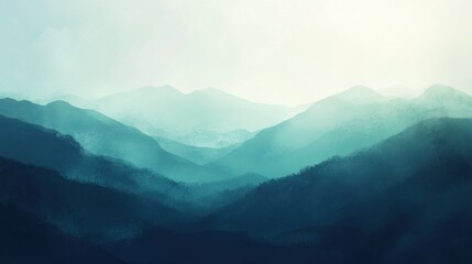 Canvas Print - Misty Mountain Landscape