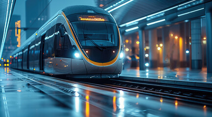Aufkleber - Modern public transport systems, in particular electric buses or subways.