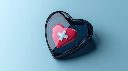 Glass Heart Medical Symbol Illustration