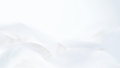 Wall Mural - minimalist abstract landscape with soft white waves and gentle curves for elegant background design.