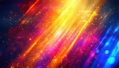 Wall Mural - vibrant abstract light streaks and colorful bokeh in dynamic motion.