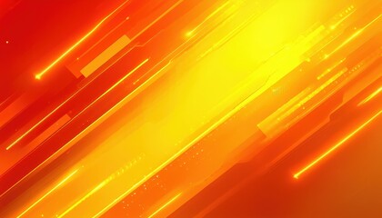 Wall Mural - dynamic abstract background with bright red and yellow light streaks for futuristic designs.