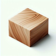 wooden box on a white background