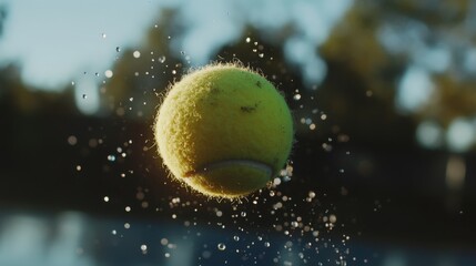 A Pause in the Action: The Humble Tennis Ball, Center Stage on a World-Famous Court