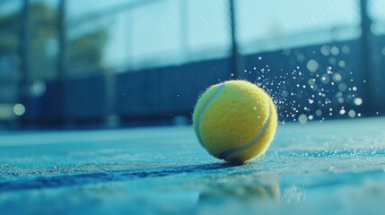 A Pause in the Action: The Humble Tennis Ball, Center Stage on a World-Famous Court