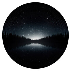 Wall Mural - PNG Night landscape astronomy nature.