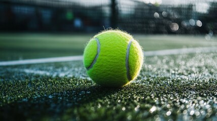 A Pause in the Action: The Humble Tennis Ball, Center Stage on a World-Famous Court