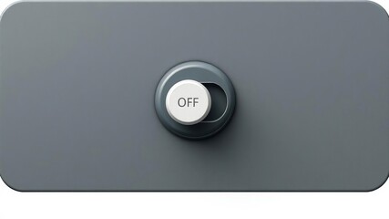 Flat icon On and Off toggle switch button with modern design, mobile