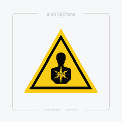 Wall Mural - Warning, caution and dangerous area alert attention isolated vector signs and plates. Danger yellow signs for safety, hazard shock, keep out and caution warning and risk zone symbols on sign plates