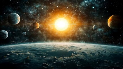 Wall Mural - Universe exploration and astronomy concept, Travel through outer space, Science fiction.