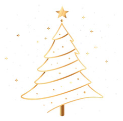 Wall Mural - png gold christmas tree christmas background design.
