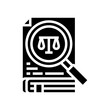 © vectorwin - legal research corporate law glyph icon vector. legal research corporate law sign. isolated symbol illustration