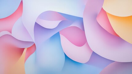 Leinwandbilder - Abstract pastel waves creating a soft, flowing texture for artistic or design purposes.
