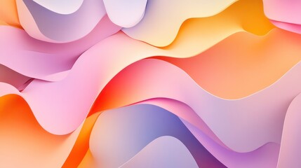 Leinwandbilder - A dynamic, multidimensional abstract artwork with overlapping pastel-colored panels.