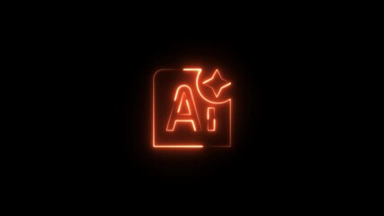 Letters AI artificial intelligence, ionic letters on the background of the program code