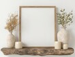 © Adisak - Create a minimalist botanical decor look with a mockup frame for stylish interiors