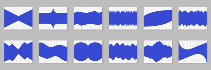 Wall Mural - abstract geometric shapes set. abstract separator for web page. curved minimal design elements for w