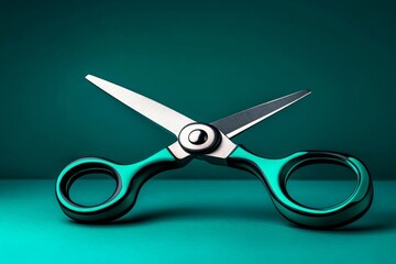 Aufkleber - Clean outline of a scissors and paper, symbolizing DIY basics in a simple style