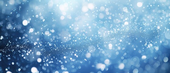 Abstract Blue Sparkle Bokeh Light Effect