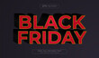 © Janicom AN - Design editable text effect, Letter with yellow outline spell Black Friday in a 3d effect
