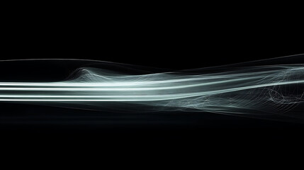 Sticker - Data speed lines on a dark background, representing the concept of optical cables and high internet speed, Lines of light symbolizing the flow of information