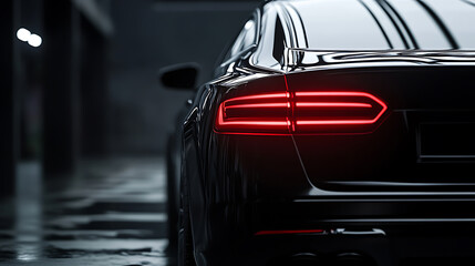 Poster - Back of a generic black car