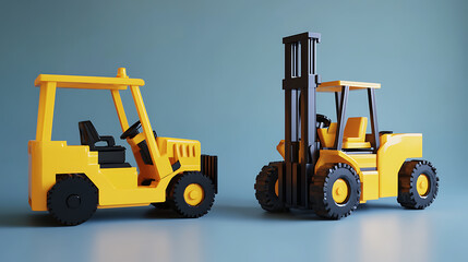 Aufkleber - Forklift and truck