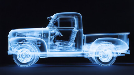 Poster - Blue x-ray truck