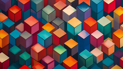 Fototapete - Cube background