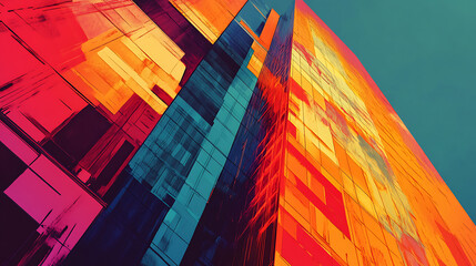 Poster - Abstract view of a skyscraper