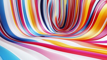 Wall Mural - Beautiful waves of vibrant colors in modern abstract artwork