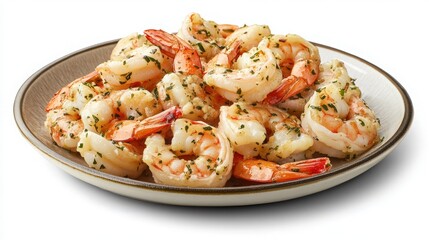 Wall Mural - shrimp scampi with garlic