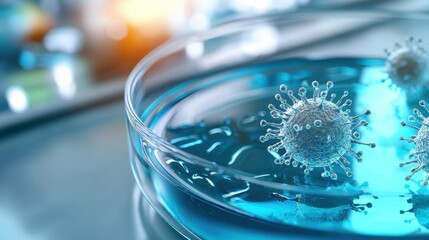 Macro Shot of Bacterial and Viral Cells in Petri Dish