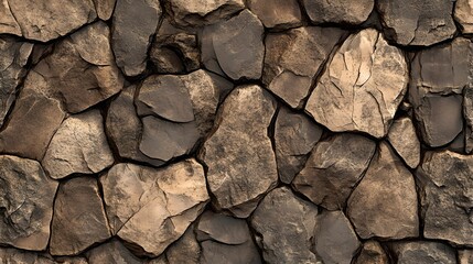 Rustic Seamless Pattern of Interlocking Stones for Wall Design, texture, natural, earthy, architecture