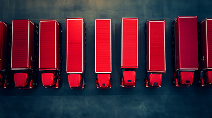 Leinwandbilder - Red trucks
