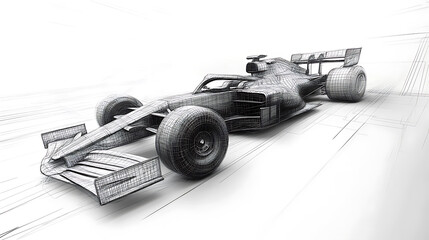 Aufkleber - Wireframe formula one