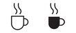 © Vectory - Coffee mug vector icon set black filled and outlined style.